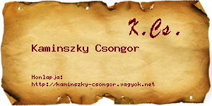 Kaminszky Csongor névjegykártya