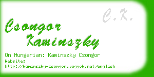 csongor kaminszky business card